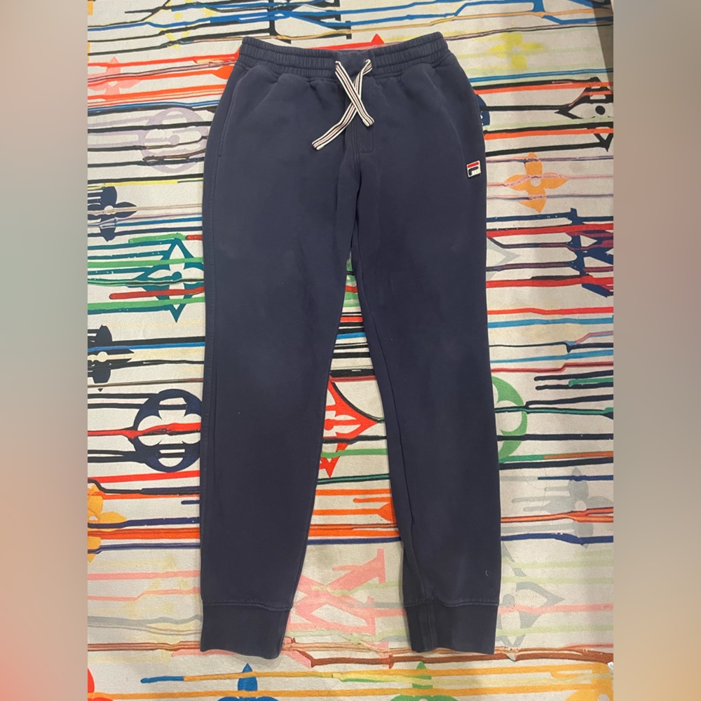 Navy Blue Fila Joggers
